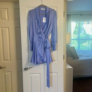 Zimmerman Silk Wrap Mini Dress